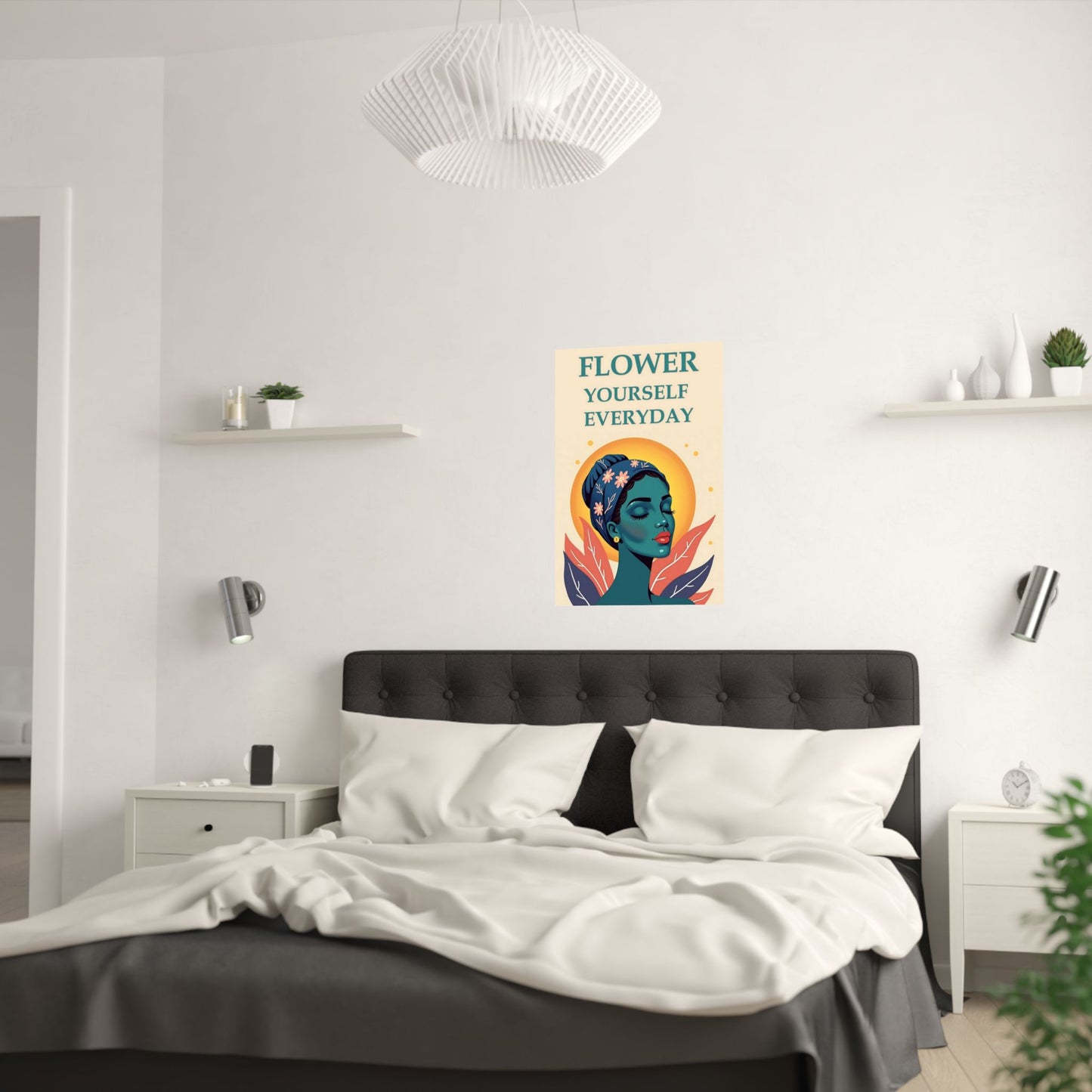 Uncommon Queen ( Flower Yourself ) Teal Vervain - Wall Poster