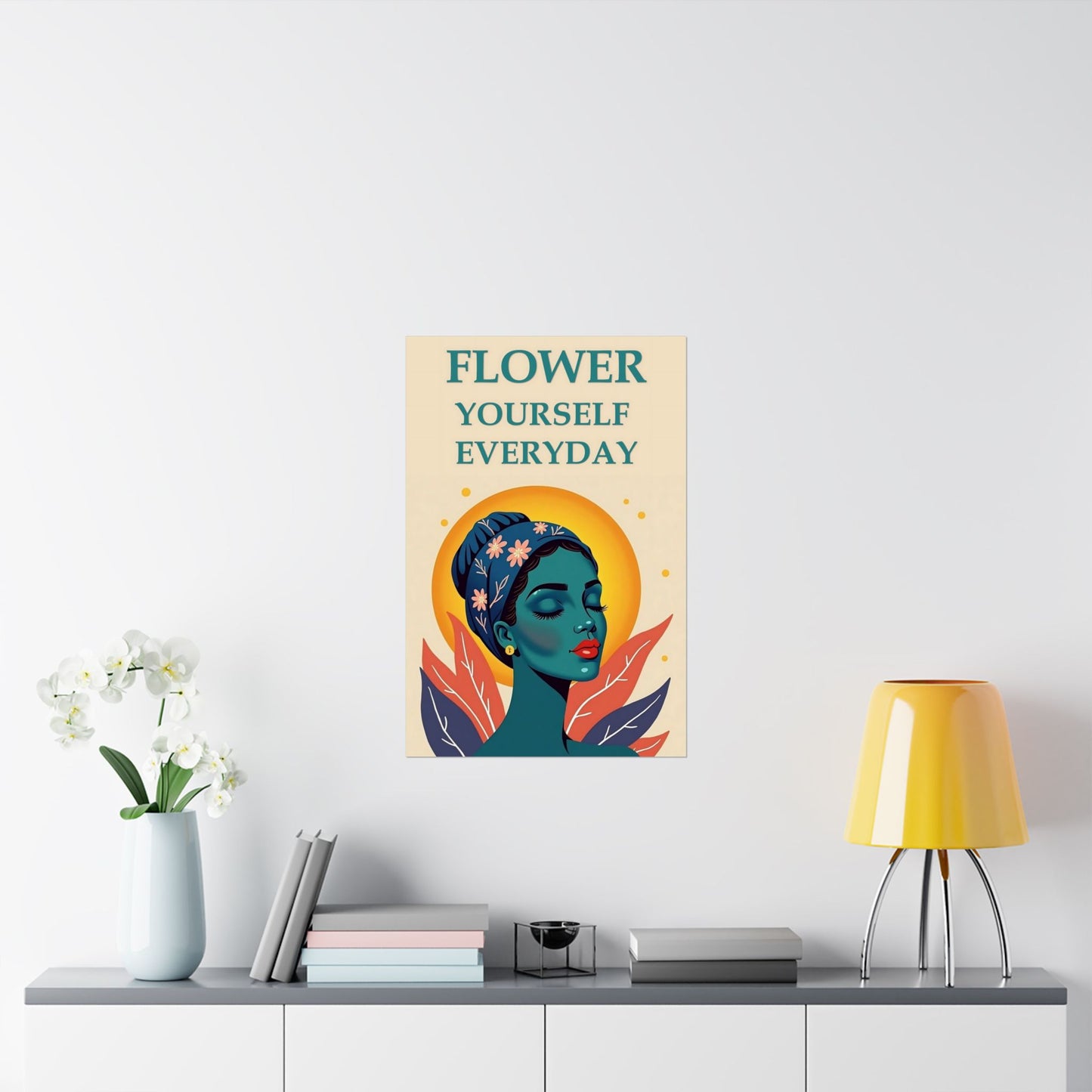 Uncommon Queen ( Flower Yourself ) Teal Vervain - Wall Poster