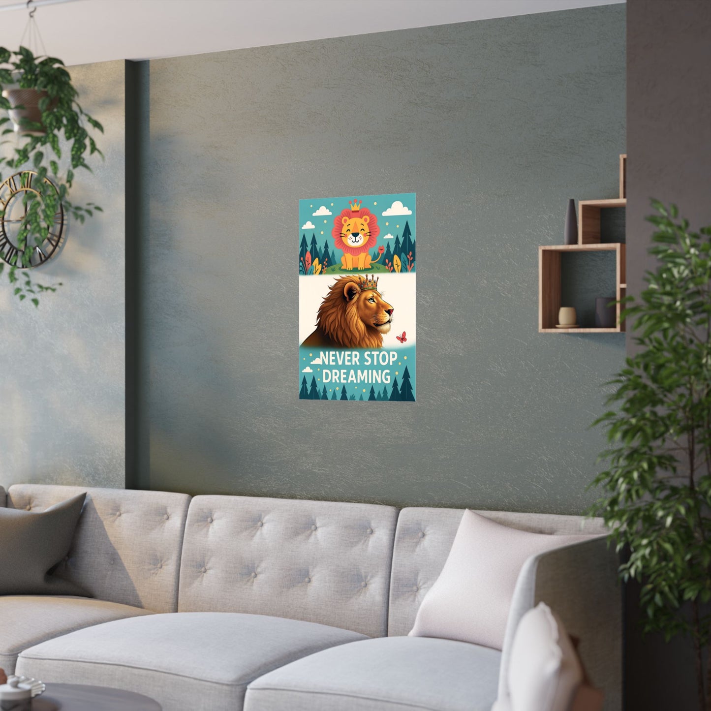 The Dreaming Lion - Wall Poster