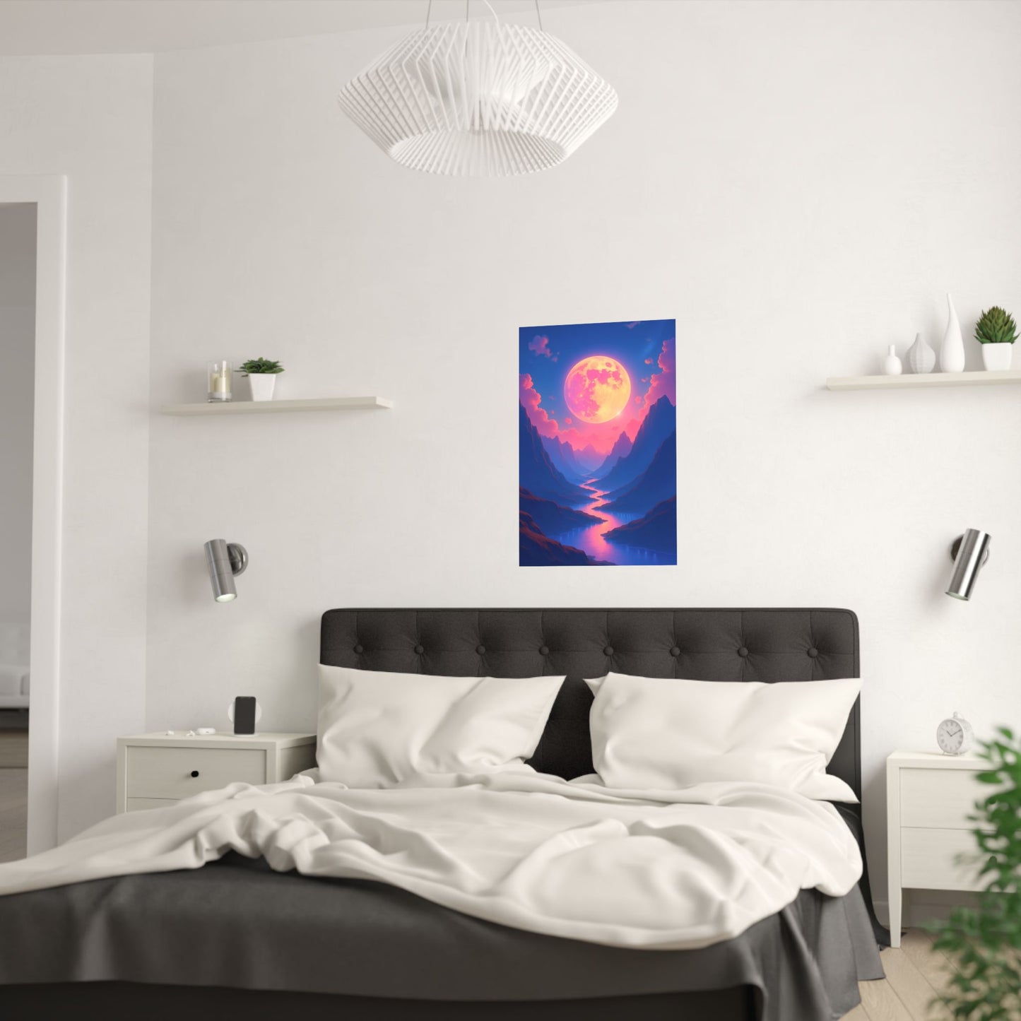 Pink Moonlight - Wall Poster