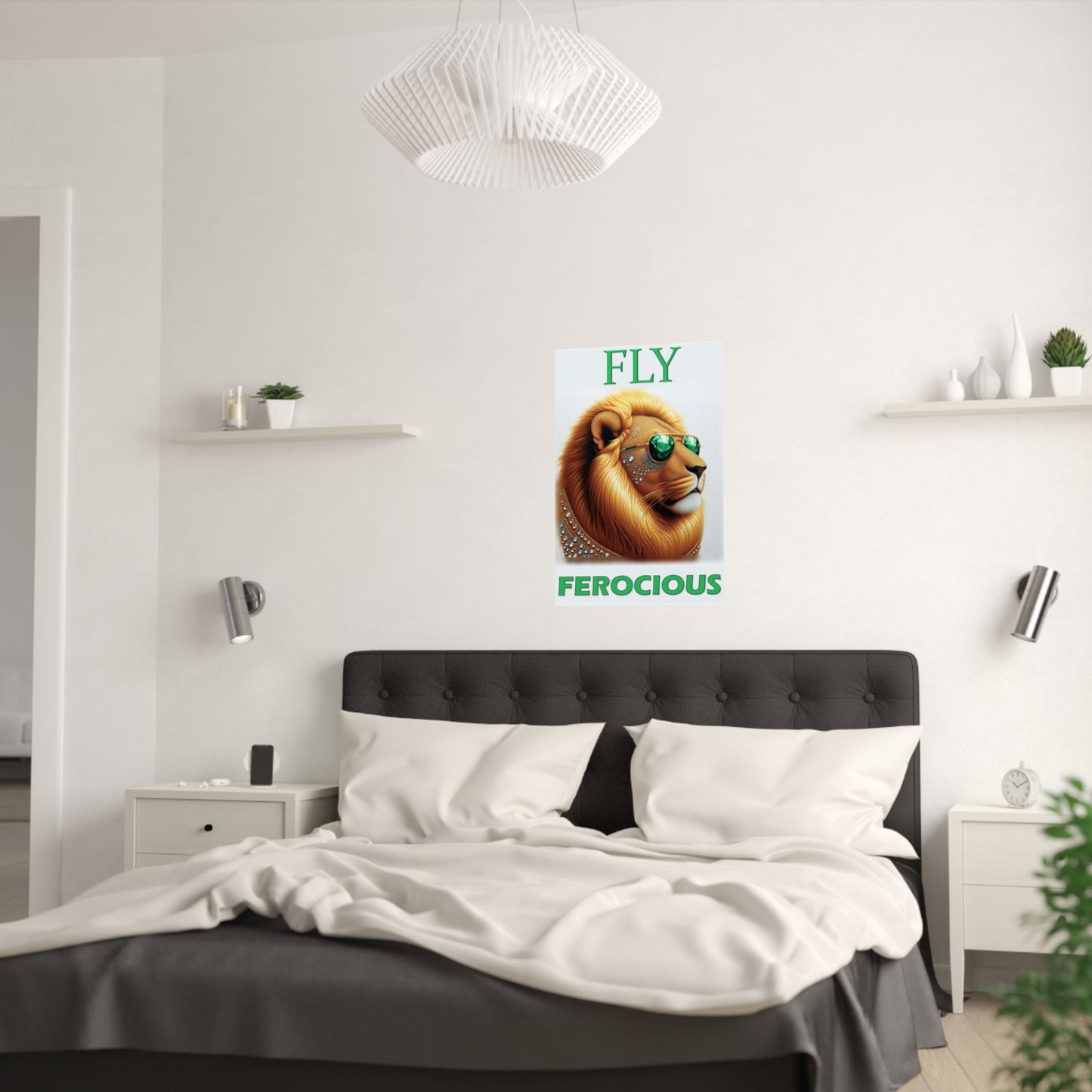 Fly & Ferocious Lion - Wall Poster
