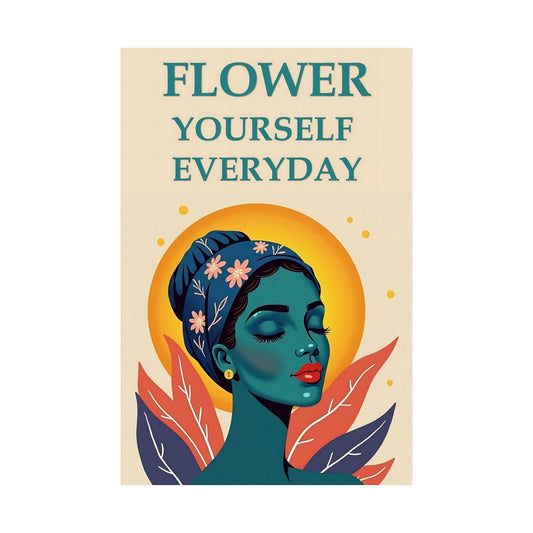 Uncommon Queen ( Flower Yourself ) Teal Vervain - Wall Poster