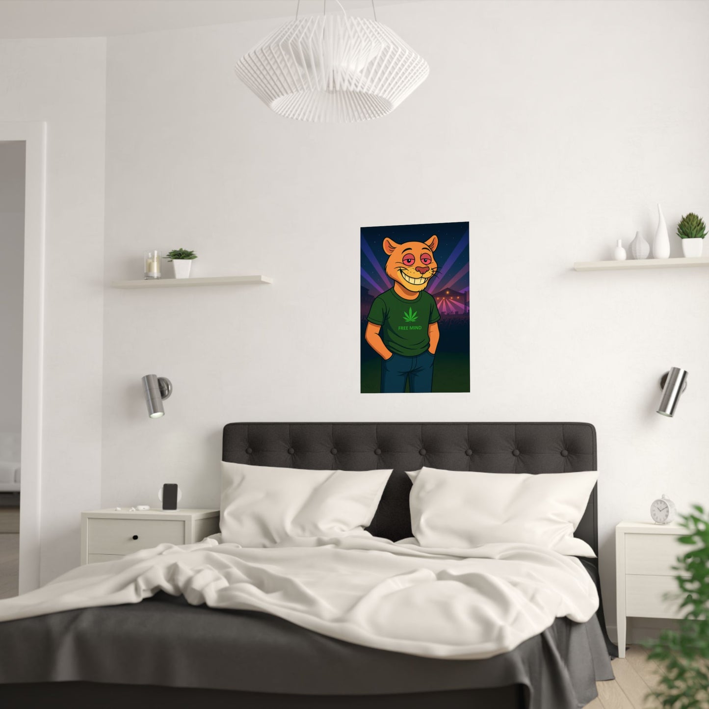 Buzzed Cougar " Higher " ( 420 Friendly ) - Wall Poster