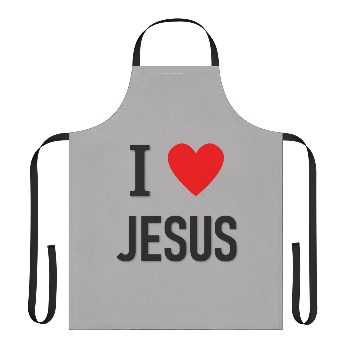 I LOVE Jesus Apron - Granite ( Mens )