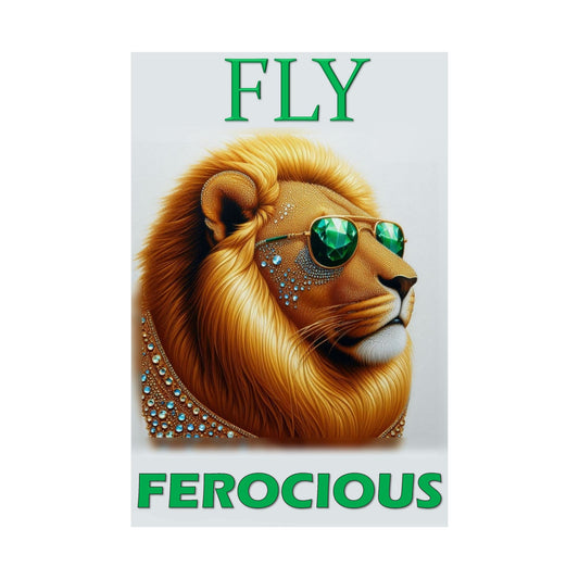 Fly & Ferocious Lion - Wall Poster