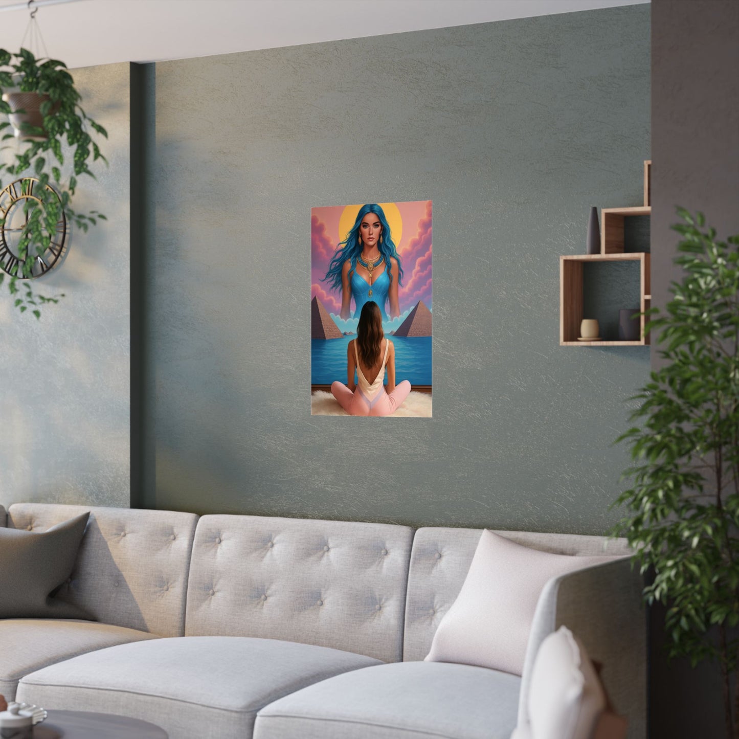 Pretty + Eccentric ( Tiffany Blue Hair ) - Wall Poster