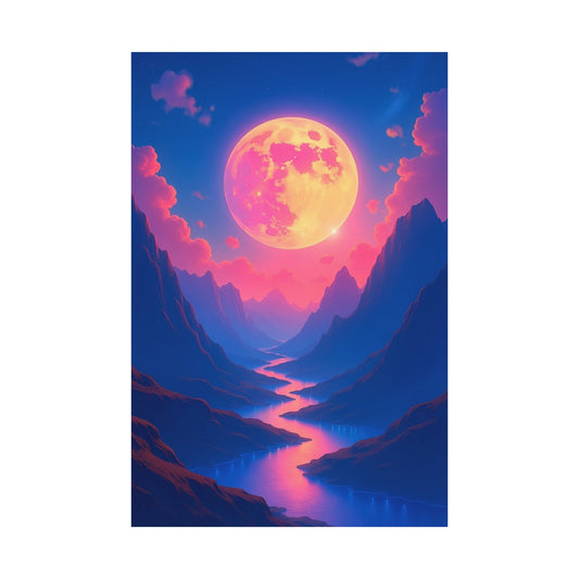 Pink Moonlight - Wall Poster