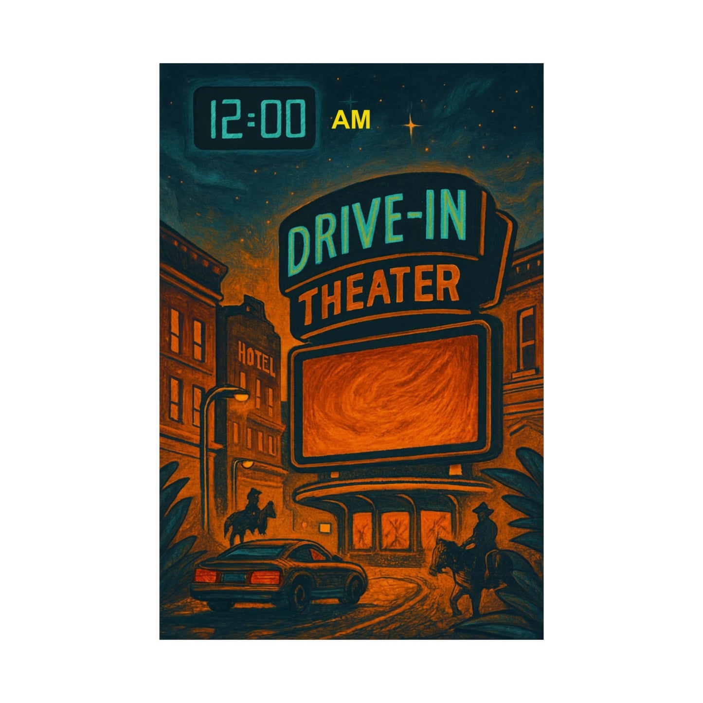Drive In Theater ( Houston ) - Wall Poster