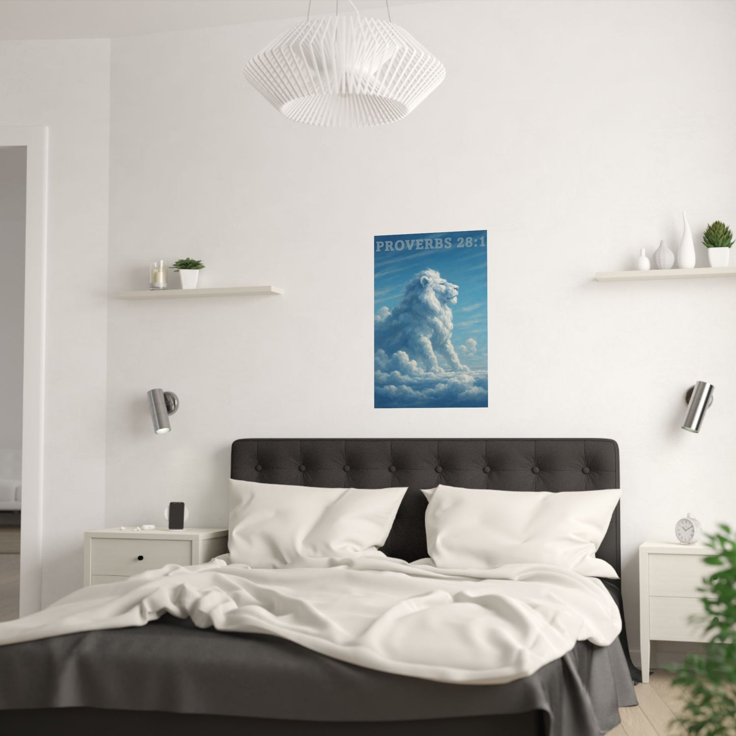 Proverbs 28:1 ( Bible Verse ) - Wall Poster