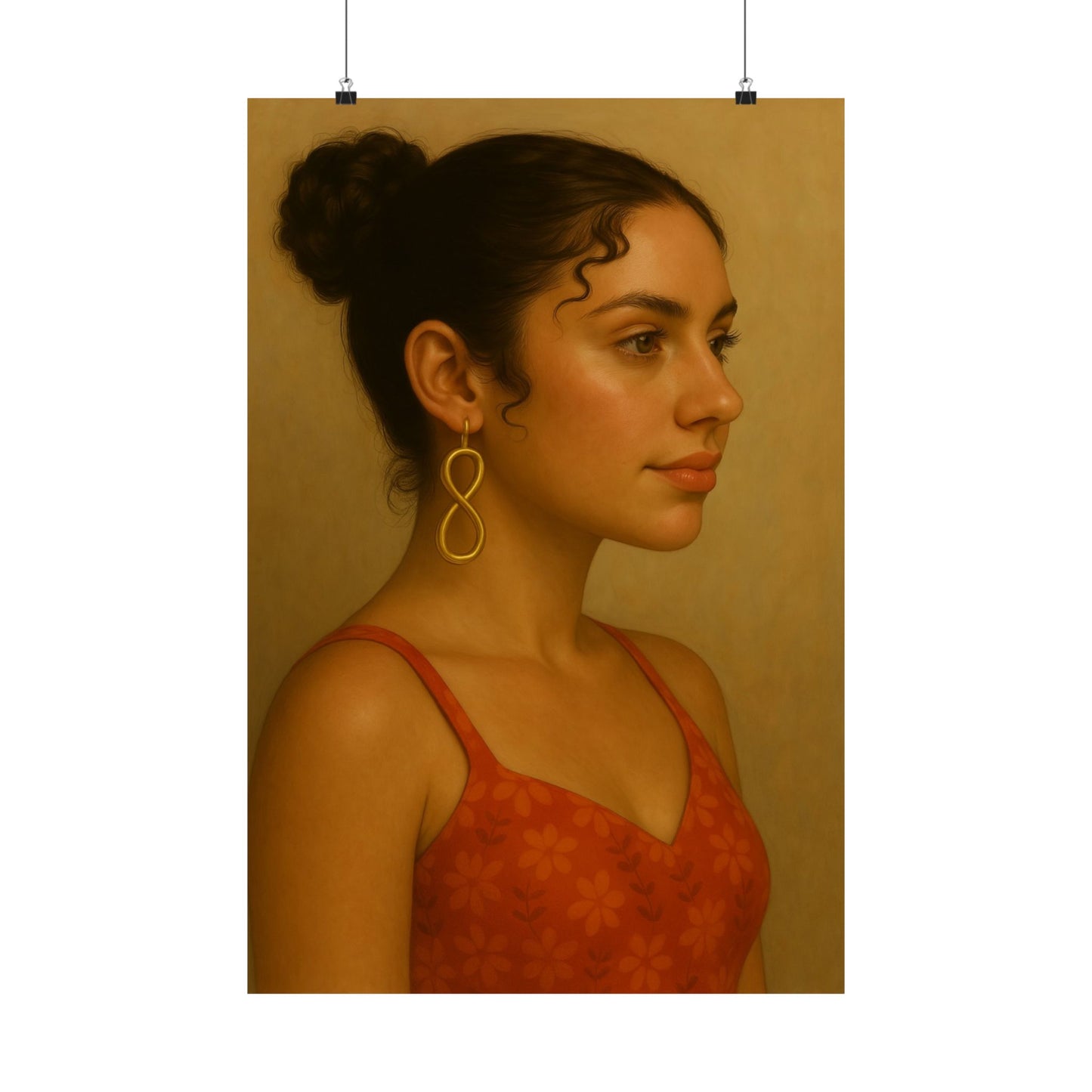 Cute Girl Side View ( Jennifer ) - Wall Poster