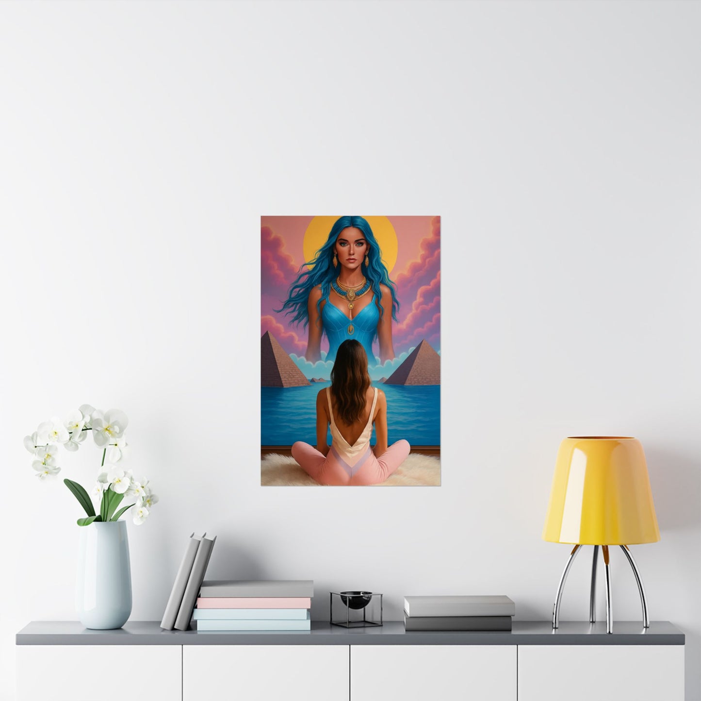 Pretty + Eccentric ( Tiffany Blue Hair ) - Wall Poster
