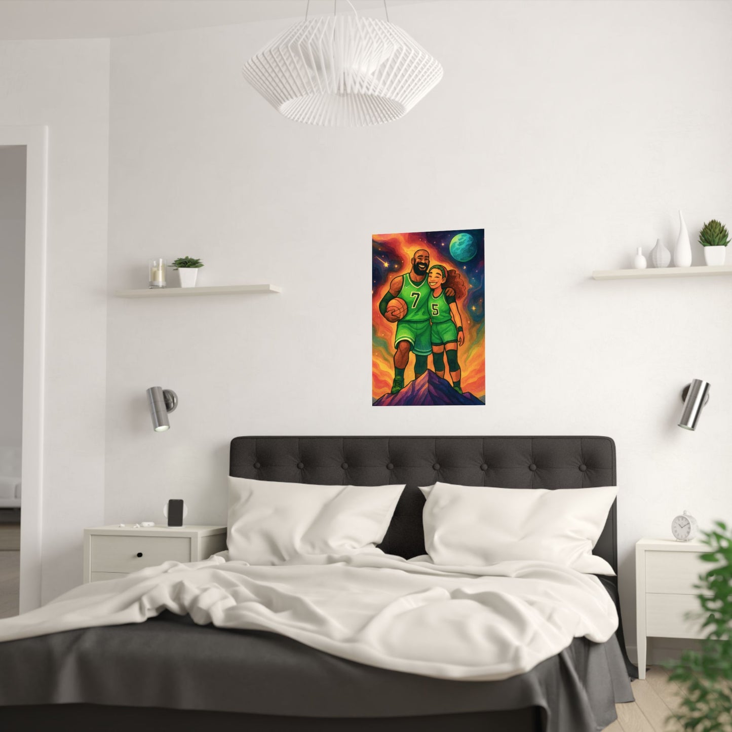 Basketball Legends Family ( Green ) - Wall Poster