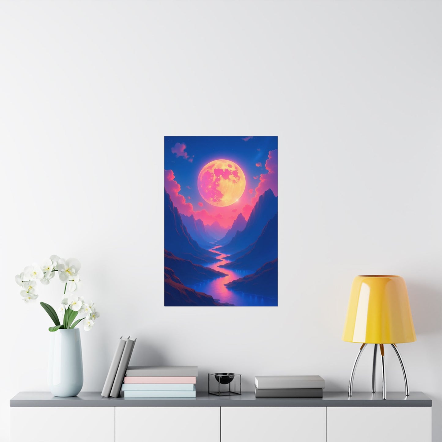 Pink Moonlight - Wall Poster