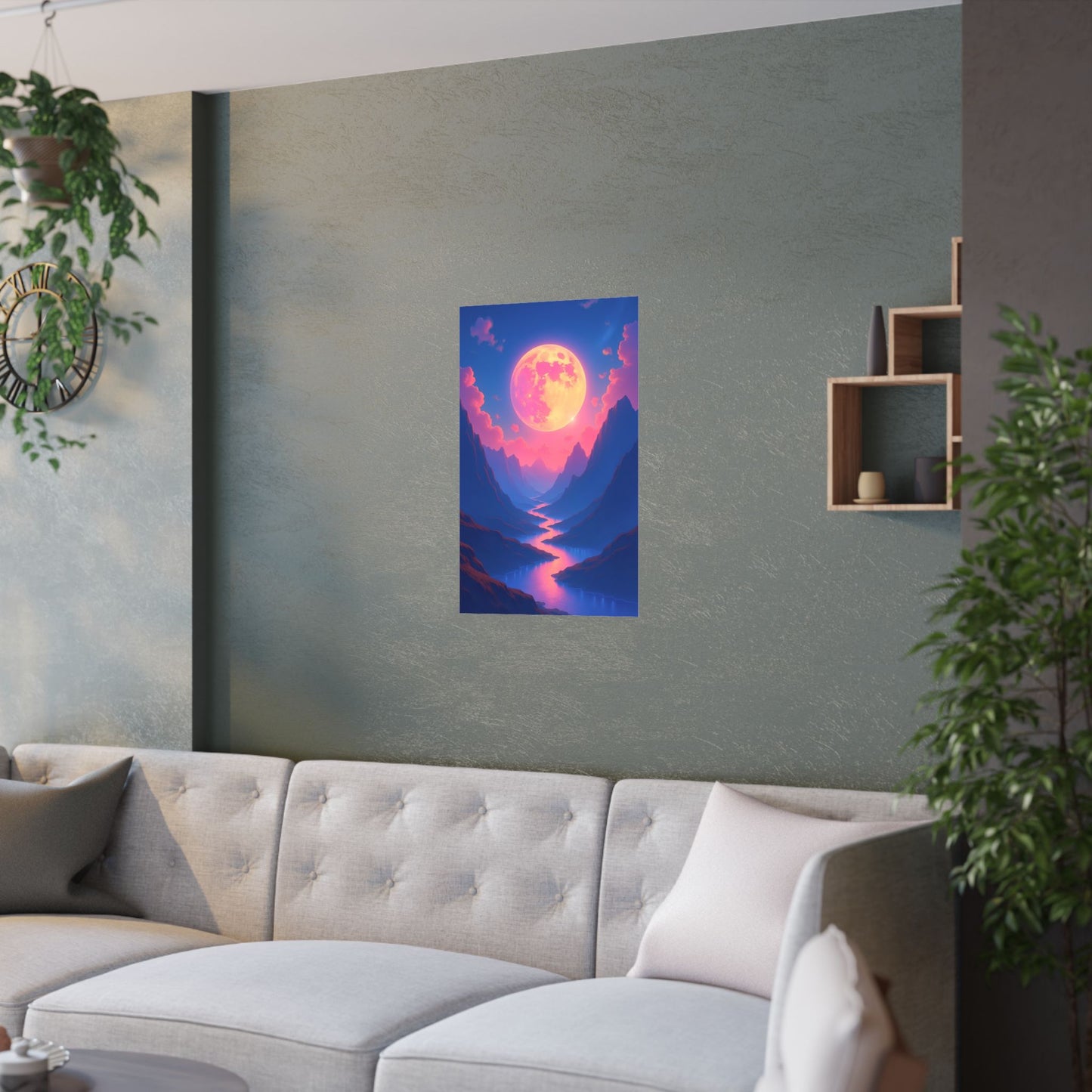 Pink Moonlight - Wall Poster