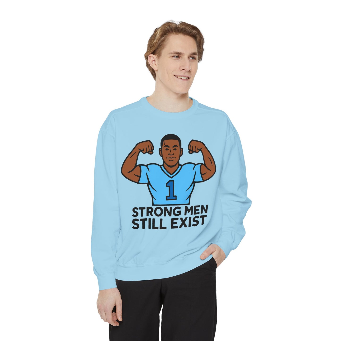 STRONG MEN STILL EXIST - Crewneck Sweatshirt  - ( David Melanated )